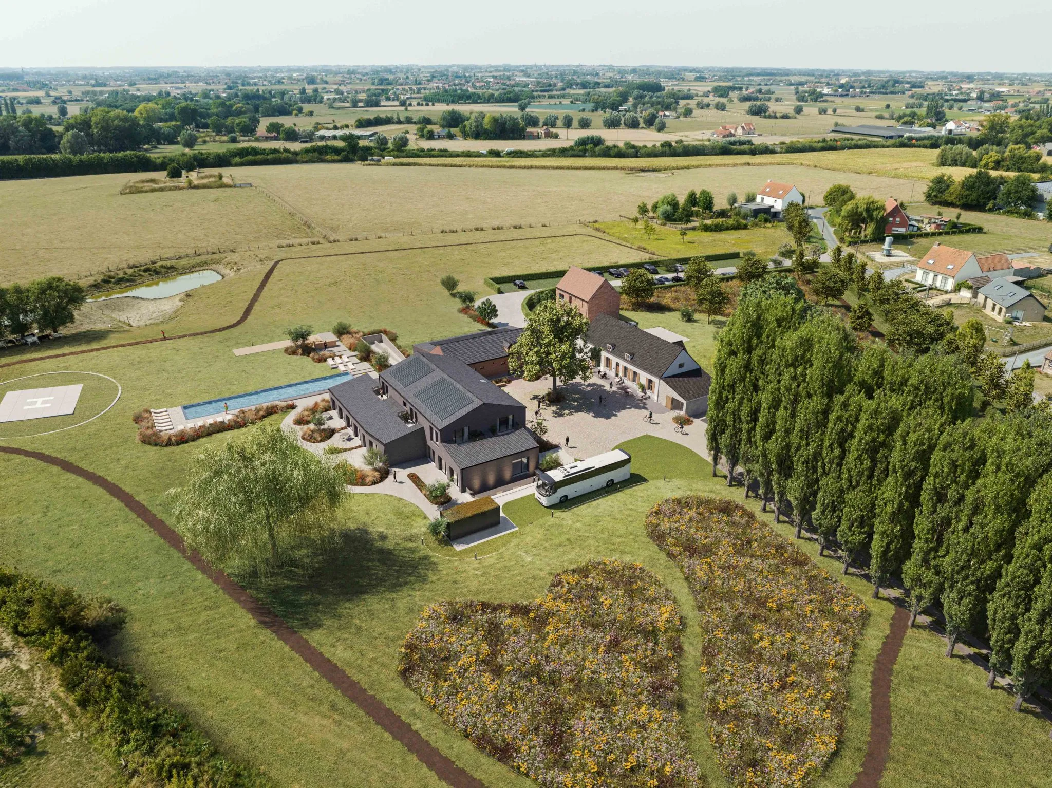 Monte Marcella, the higher level resort in Ledegem, Belgium